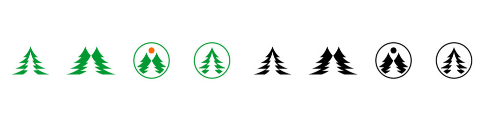 pine tree logo vector,icon,illustration,pine tree design,green,vintage,pine tree,nature,background,leaf,travel