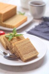 Lapis legit or spekkoek or Thousand Layer Cake, A traditional Indonesia’s Top Traditional Cake is...