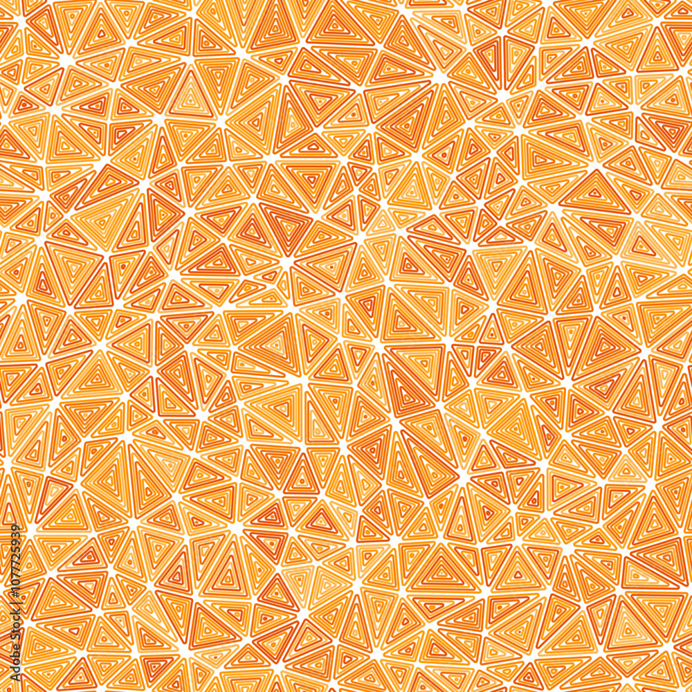 Poster abstract template background. multiple repeated inner triangles. compact triangles size. monotone co