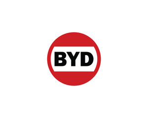 BYD logo design vector template. BYD