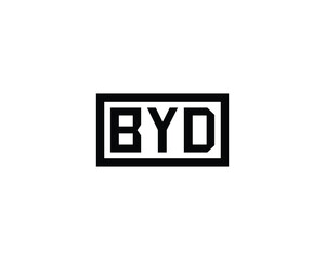 Obraz premium BYD logo design vector template. BYD