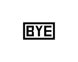 BYE logo design vector template. BYE