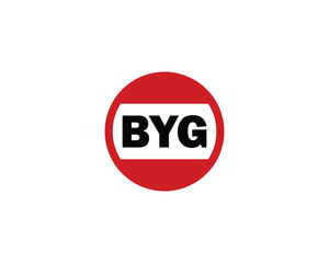 BYG logo design vector template. BYG