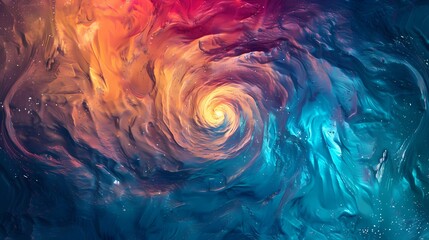 digital technology colorful 3d vortex poster background