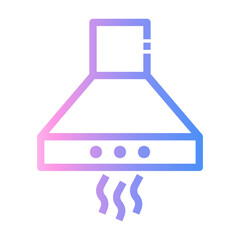 hood Line Gradient Icon