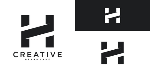 Modern letter H logo design vector template. Premium Vector