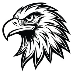 Eagle Head Logo Vector Illustration Isolated On White Background For Branding And Design Projects