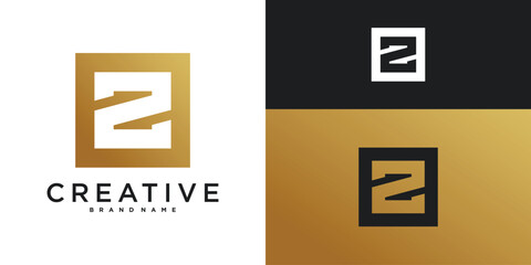 Unique modern letter Z logo design. Premium Vector