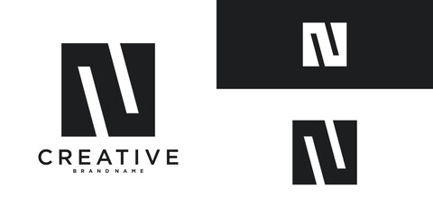 Obraz premium Modern letter N logo design vector template. Premium Vector