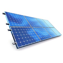 Solar panel isolated on white background