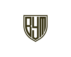 BYM logo design vector template. BYM