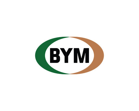 BYM logo design vector template. BYM