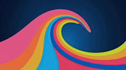 an abstract photo of a colorful wave with a curve