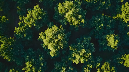 Aerial View of Lush Green Trees in a Forest Photo