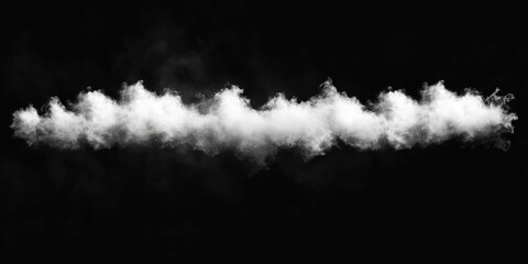 white smoke isolated on black background	