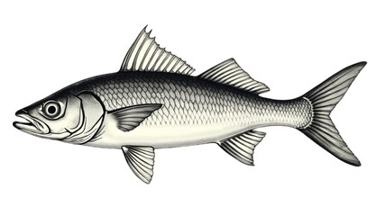 fish on a white background