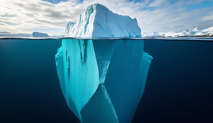 iceberg in the blue sea