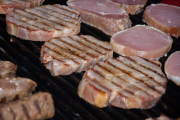 Pork and beef grill