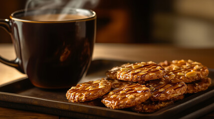 Florentine cookies and coffee
