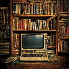 old books on a shelf