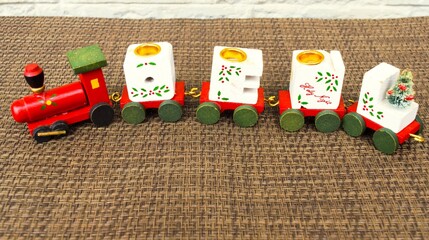 Steam locomotive toy, Christmas ornament