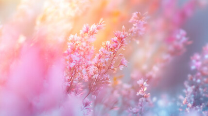 Celebrate Valentine's Day with a vibrant arrangement of pink blossoms in a romantic setting