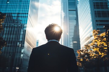 Fototapeta premium Visionary Business Leader in Corporate Strategy Session – Leadership Excellence.