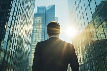 Fototapeta premium Visionary Business Leader in Corporate Strategy Session – Leadership Excellence.