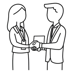 Fototapeta premium Handshake Between Business People - Symbol of Agreement and Trust