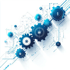 abstract background with gears