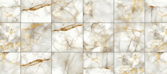 white gold checkered marble wall background, box 1