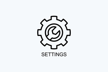 Settings Vector Icon Or Logo Illustration