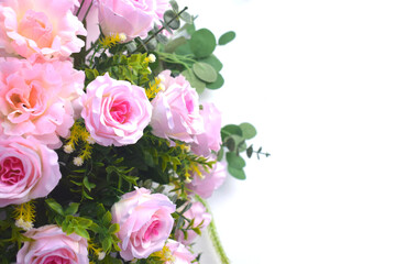 bouquet of pink roses