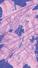 Abstract Falling Leaf in Lovely Chaos