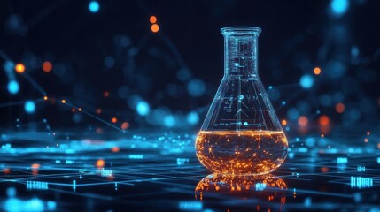 Digitalized Chemistry: Flask with Data Lines