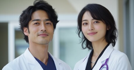 春の真っ只中、病院の屋上でひとときを楽しむ医療従事者たち