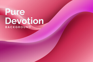 Flowing, graceful pink tones create a sophisticated yet warm Valentine's Wavy Background