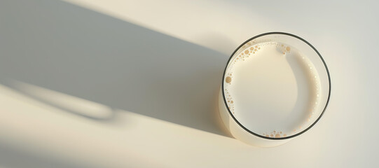 a glass of fresh white milk on white background, drink 16