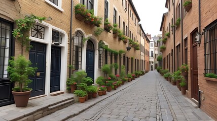 narrow street in the old town