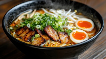 新鮮な食材を使ったおいしい植物由来のラーメンを提供する日本のファミリーレストラン