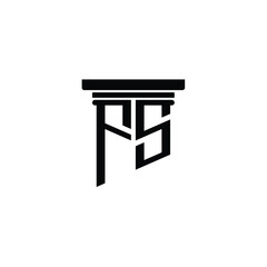 FS monogram logo design letter text name symbol monochrome logotype alphabet character simple logo