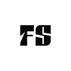 FS monogram logo design letter text name symbol monochrome logotype alphabet character simple logo