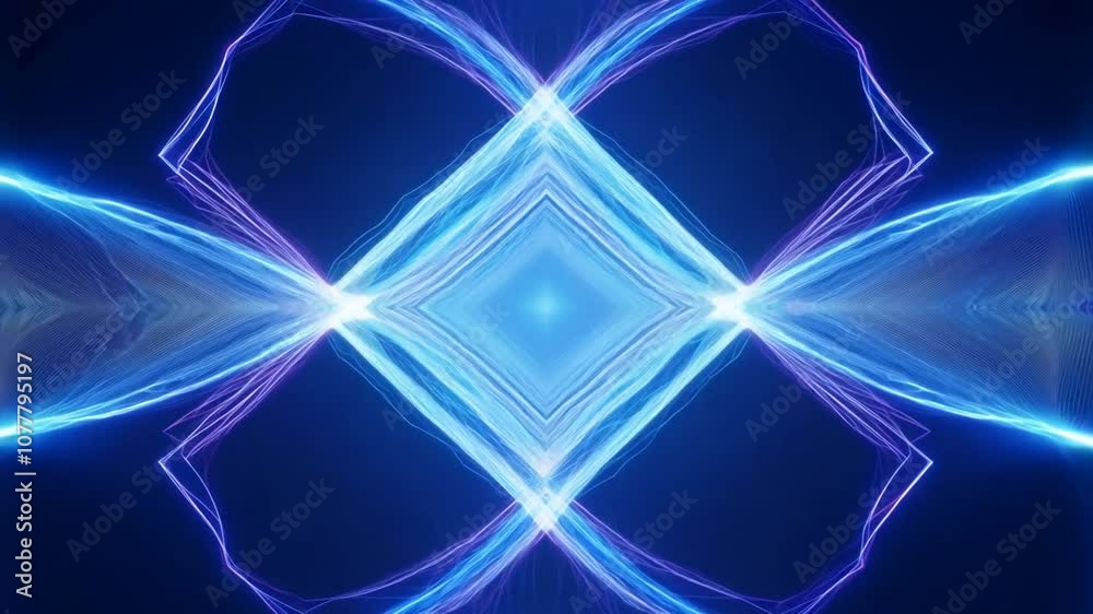 Poster abstract glowing nexus lines with dynamic illumination generative ai