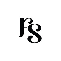 FS monogram logo design letter text name symbol monochrome logotype alphabet character simple logo