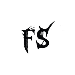 FS monogram logo design letter text name symbol monochrome logotype alphabet character simple logo