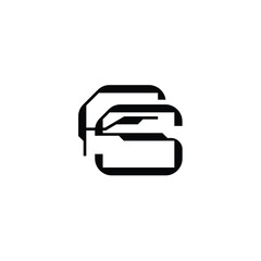 FS monogram logo design letter text name symbol monochrome logotype alphabet character simple logo