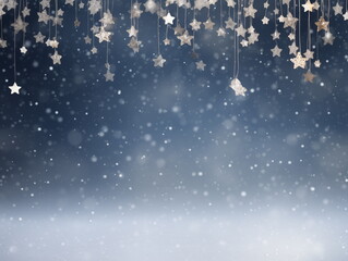 A minimalist Christmas  background with soft snow fal