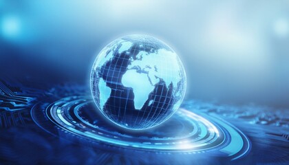 Worldwide network connection, Communication technology for internet business.