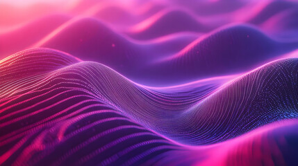 Abstract 3D Background with Pink and Purple Waves