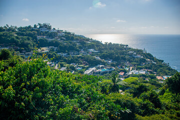 The view of Acapulco in Mexico, rocks, city, Pacific ocean